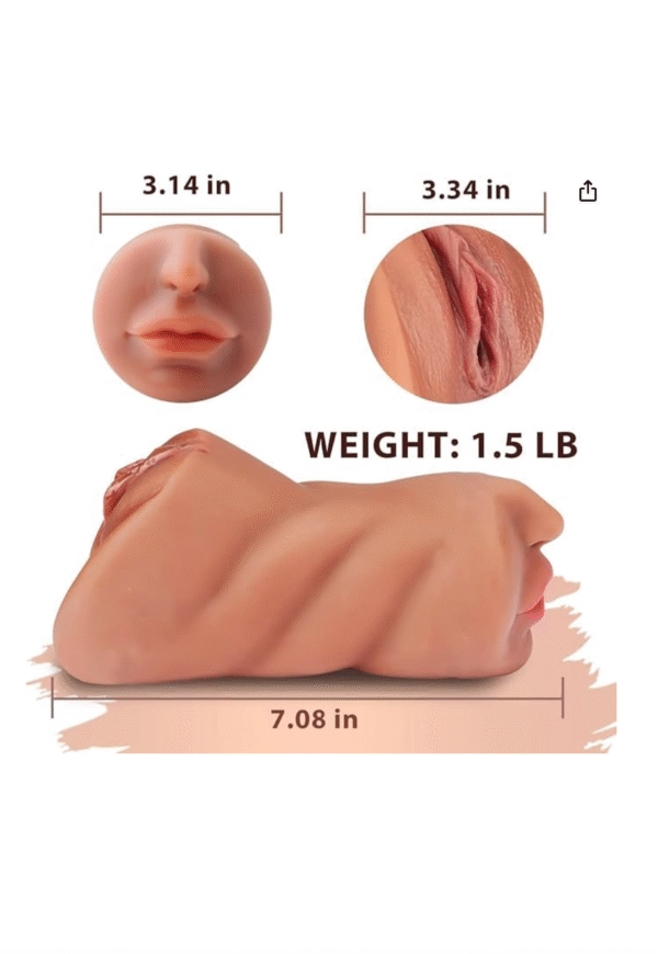 3-in-1 (Vagina + Ass + Mouth) Realistic  Masturbator Toy for Men - Image 2