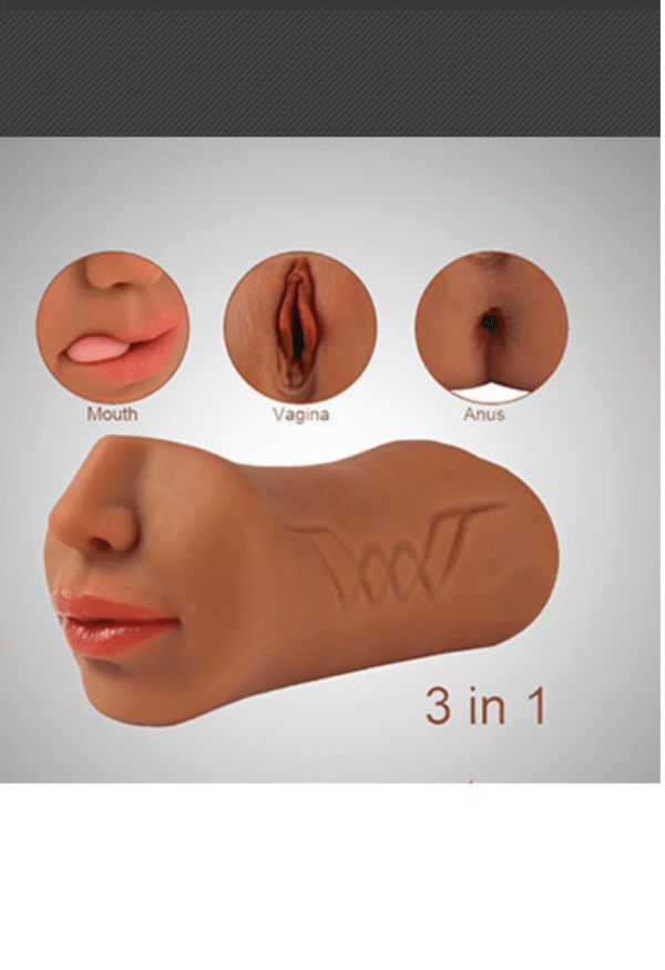 3-in-1 (Vagina + Ass + Mouth) Realistic  Masturbator Toy for Men