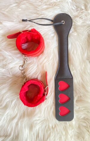 MIZZY CUFFS & PADDLE (RED & BLACK)