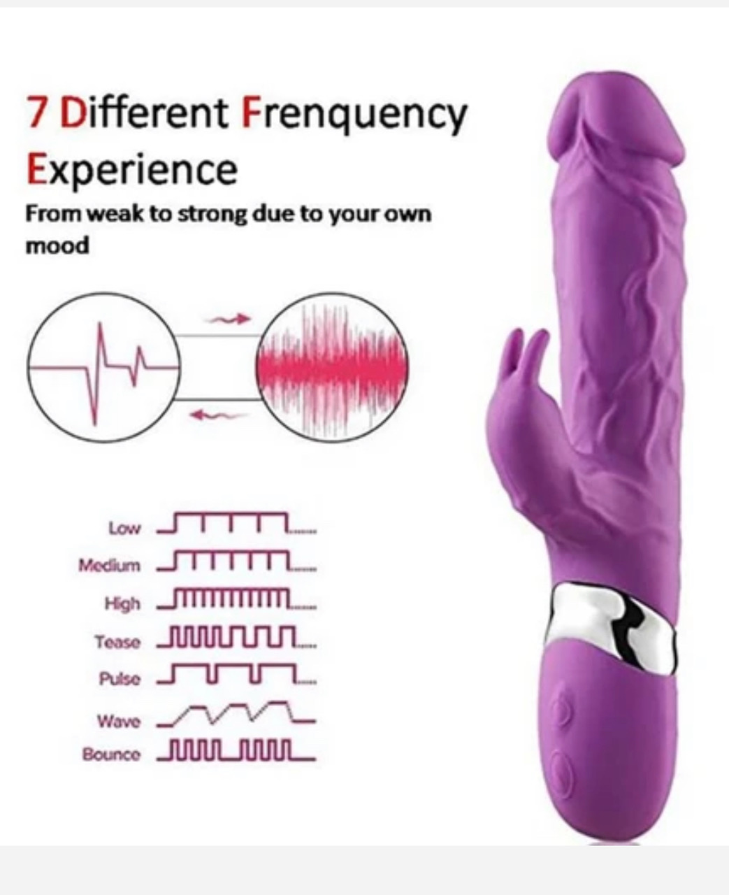 *SASSI RECHARGABLE MULTISPEED RABBIT VIBRATOR - Image 3